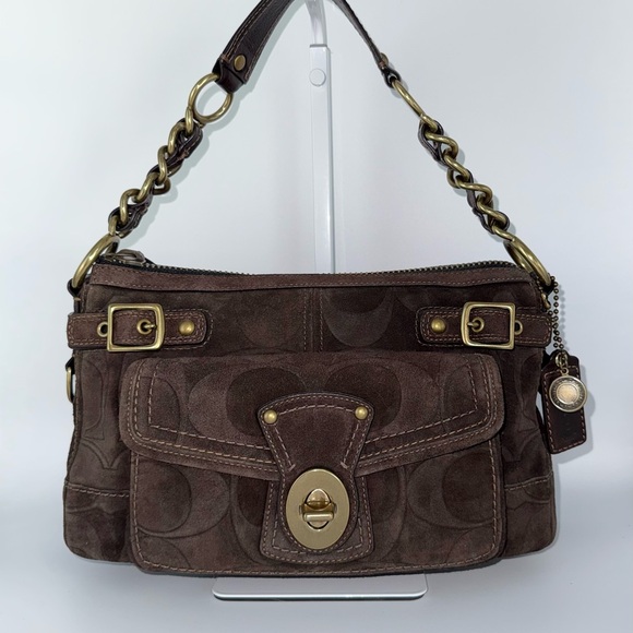 Coach Handbags - 🤎RARE NEW COACH LEGACY SIGNATURE EMBOSSED SUEDE SHOULDER BAG 65TH ANNIVERSARY🤎